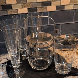 Elegant Mid Century Modern Bar Ware Set..